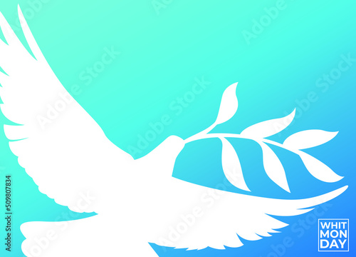 Whit Monday illustration template. Holiday and culture background for banner, backdrop, flyer, marketing. Vector eps 10.