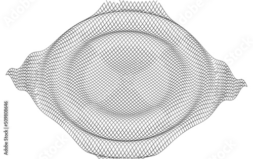 Vector illustration of the three dimensional representation of the sine function.