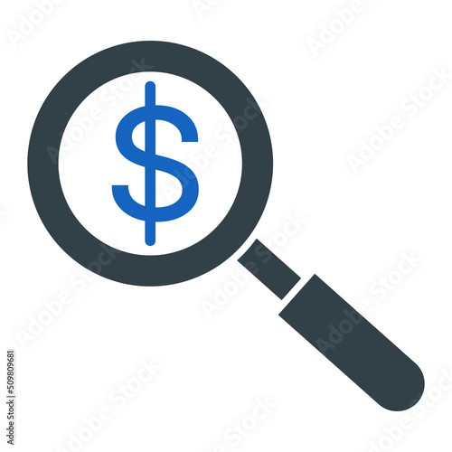 Money Search Icon Design