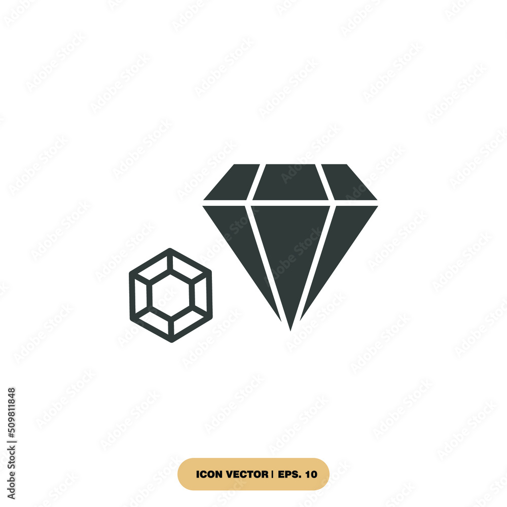 Crystal and gemstones icons symbol vector elements for infographic web Crystal and gemstones icons symbol vector elements for infographic web