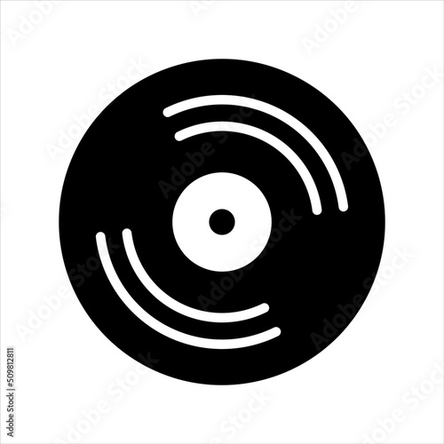 vinyl record icon vector illustration