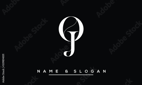 JO,  OJ,  J,  O   Abstract  Letters  Logo  Monogram