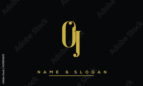 JO,  OJ,  J,  O   Abstract  Letters  Logo  Monogram