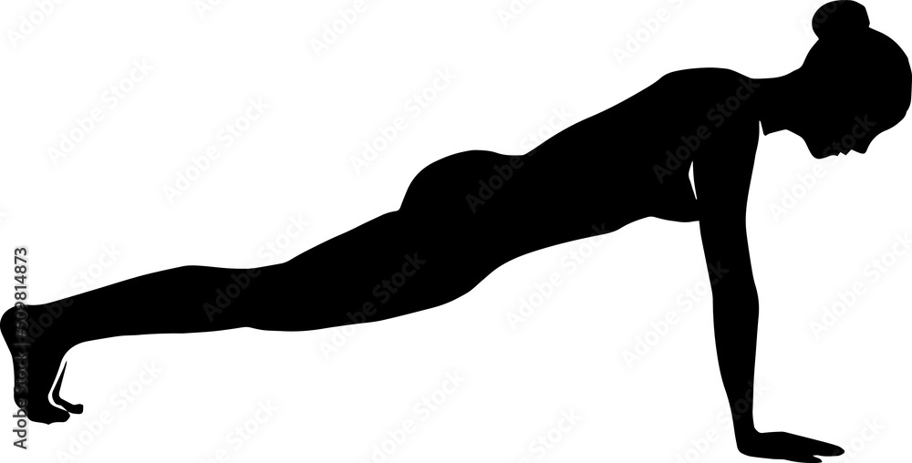 Sport stretching exercises. Black yoga woman silhouette. Sport stretching exercises. Black yoga woman silhouette.