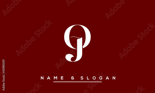 JO,  OJ,  J,  O   Abstract  Letters  Logo  Monogram