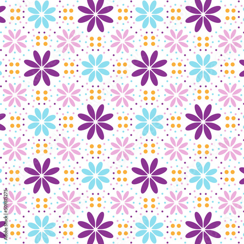 Seamless floral pattern for tablecloth, oilcloth, bedclothes or other textile design