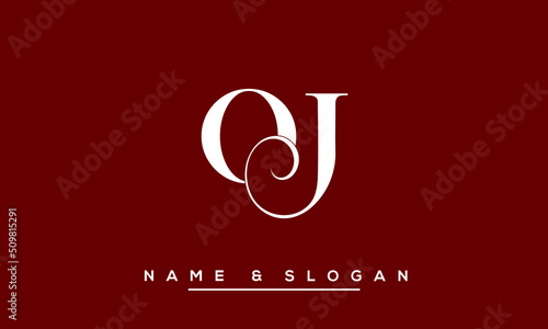 JO,  OJ,  J,  O   Abstract  Letters  Logo  Monogram