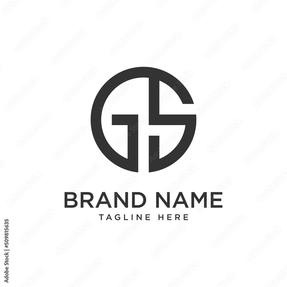 Fototapeta premium G S Letter Logo design. vector illustration 