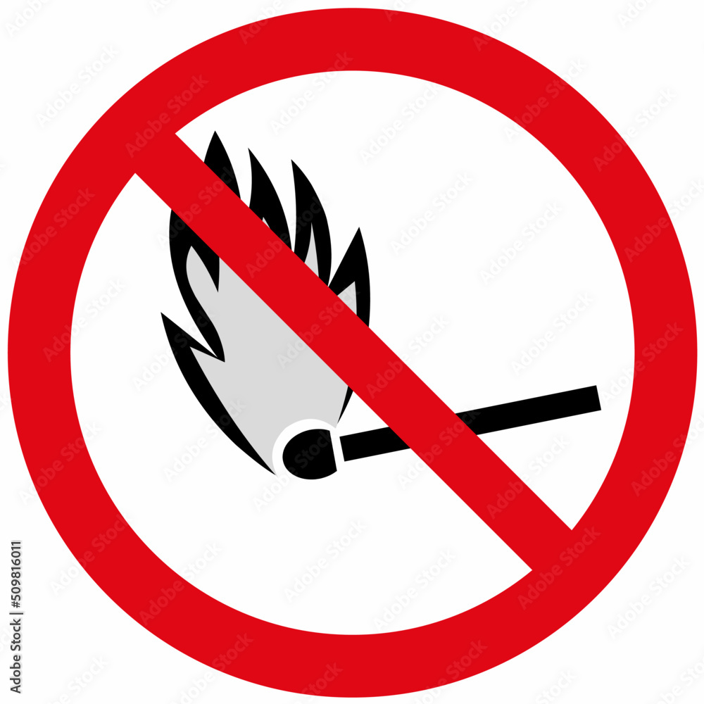 vector graphic illustration don't light a fire in this area vector graphic illustration don't light a fire in this area