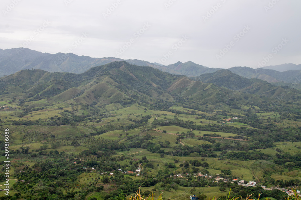 Obraz premium View from the hill Montaña Redonda, Dominican Republic