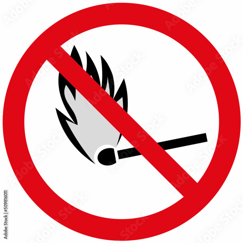 vector graphic illustration don't light a fire in this area