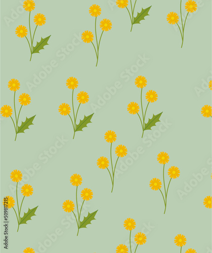 seamless floral dandeleon pattern