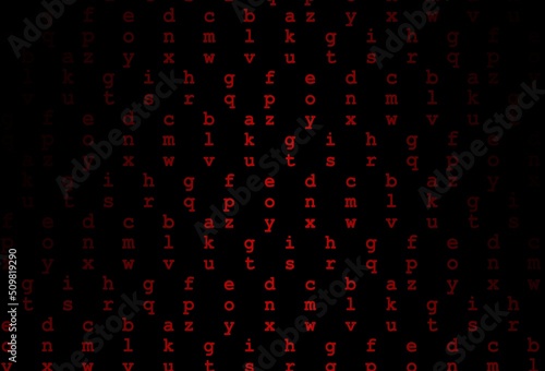 Wallpaper Mural Dark red vector pattern with ABC symbols. Torontodigital.ca