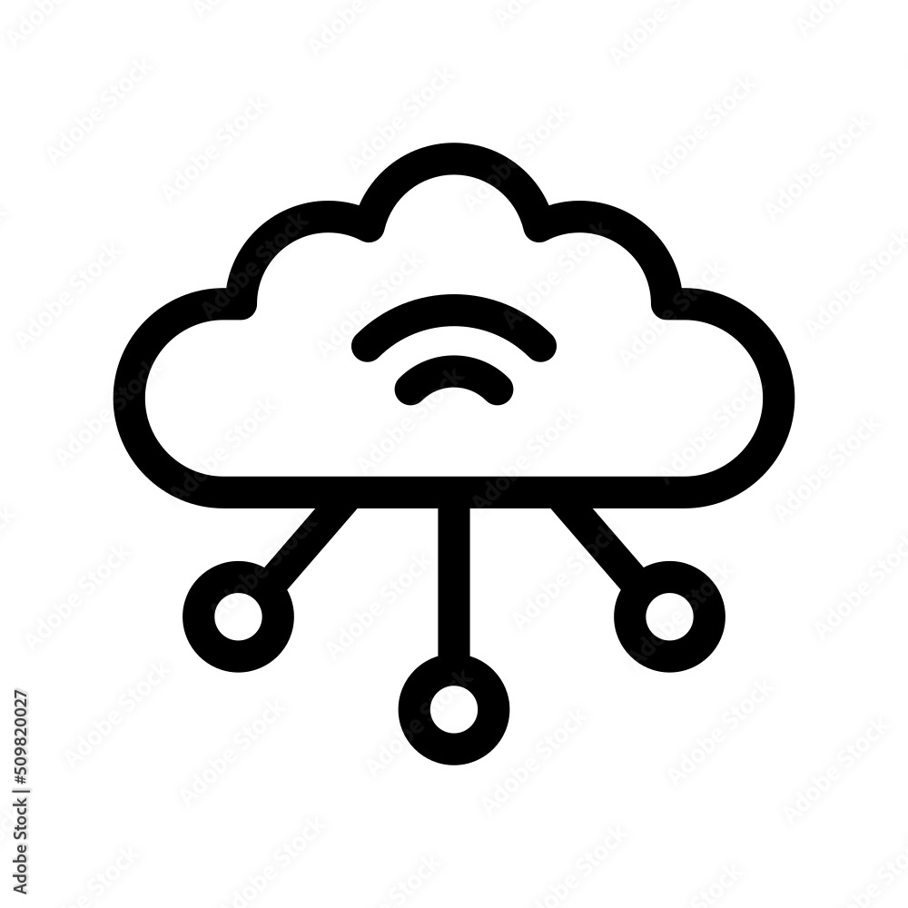 Cloud Network Icon Vector Symbol Design Illustration Cloud Network Icon Vector Symbol Design Illustration