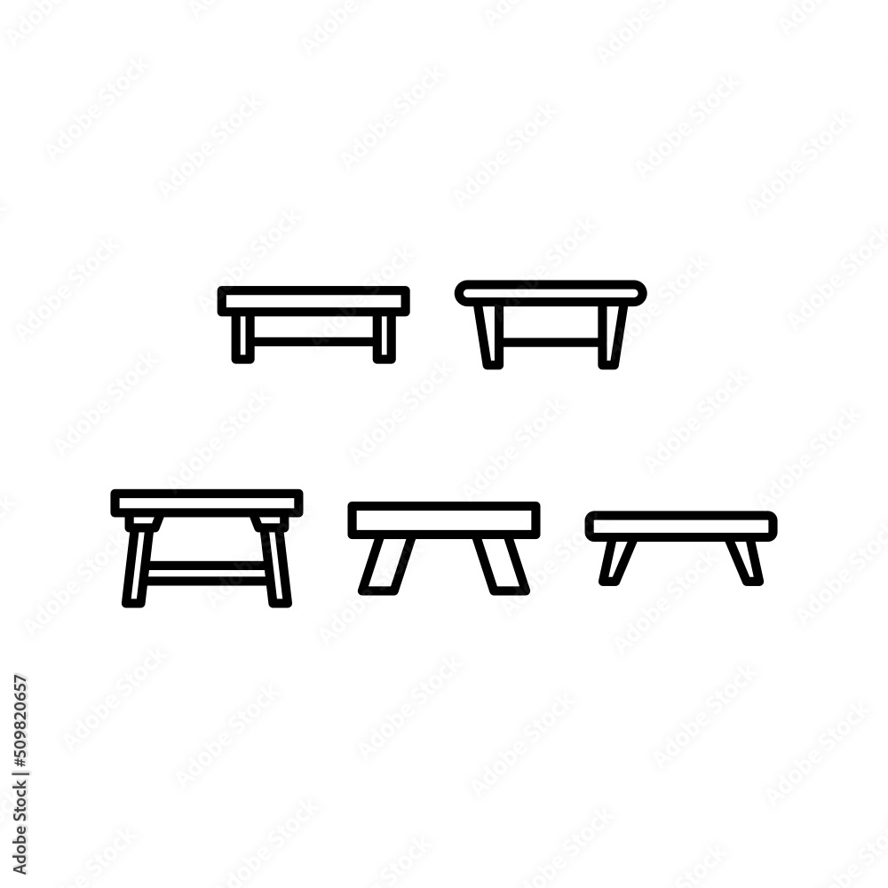 Coffee Table Icon Set Vector Symbol Design Illustration Coffee Table Icon Set Vector Symbol Design Illustration