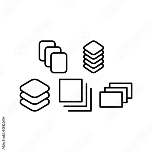 Cascade Icon Set Vector Symbol Design Illustration
