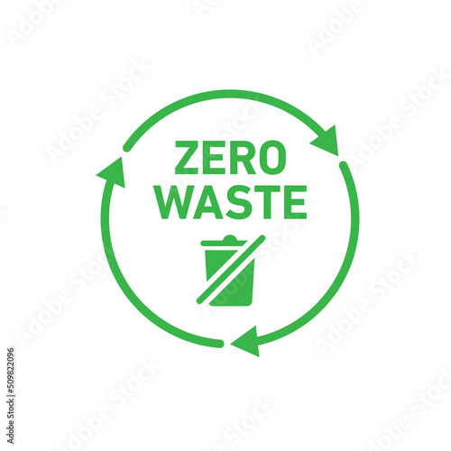Zero waste vector icon stamp badge