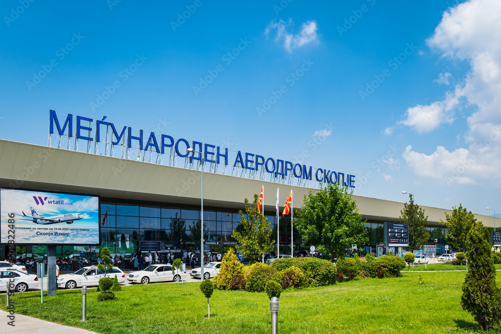 Skopje, North Macedonia June 2022 Skopje International Airport, also