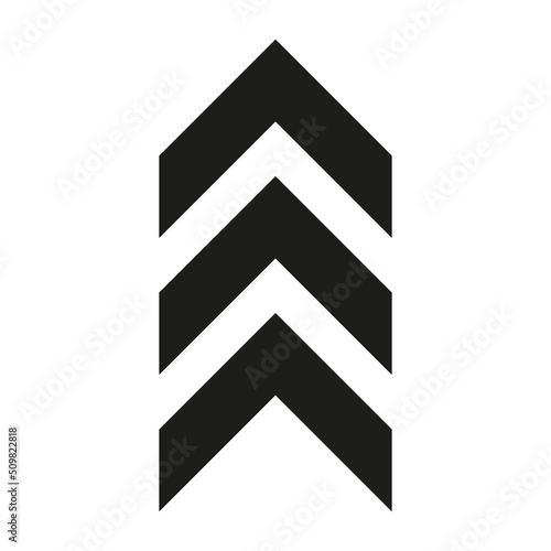 Arrow chevron symbol. Black arrows symbols set. Blend effect. Vector isolated on white.