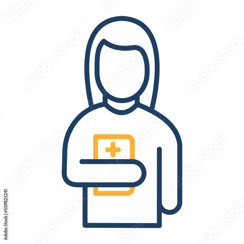 Lady Doctor Vector icon which is suitable for commercial work and easily modify or edit it

