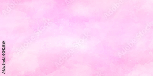 Pink abstract watercolor painting textured on white paper background with painting soft textured on wet white paper background, Abstract pink watercolor illustration banner, wallpaper 