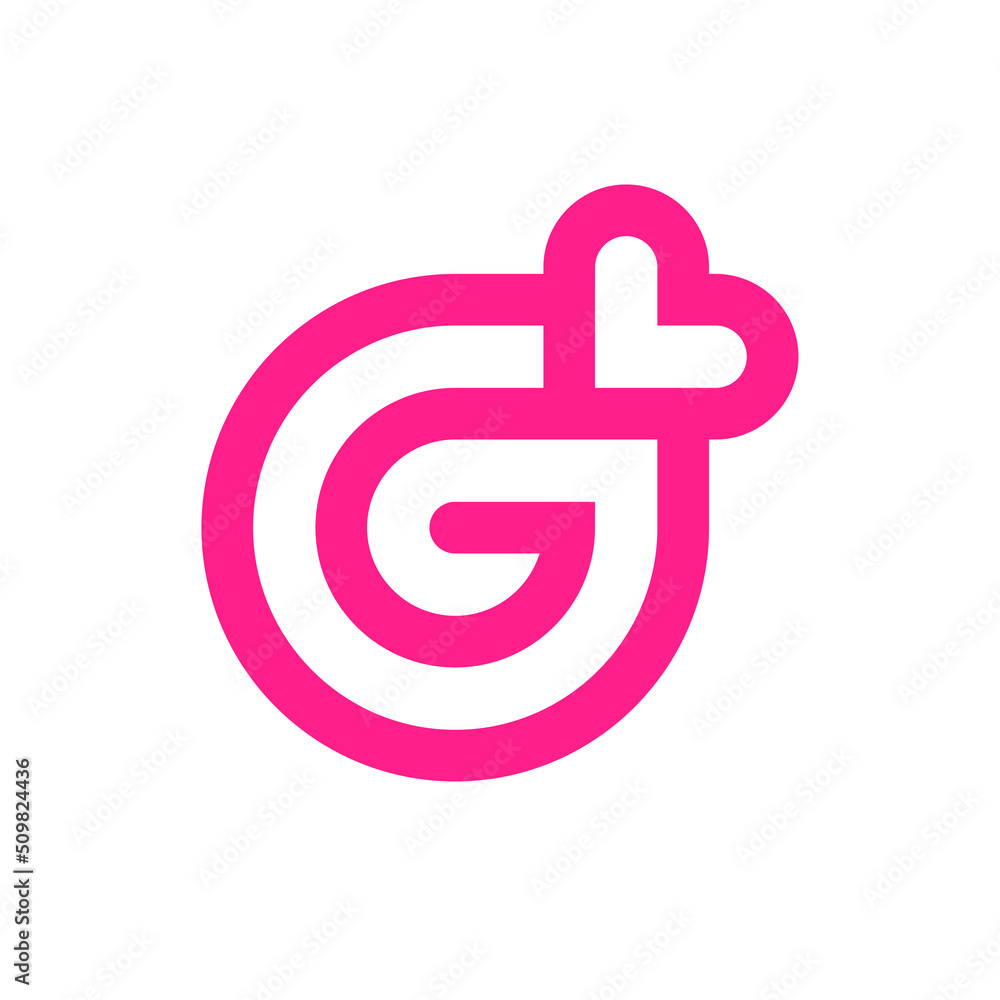 Awesome letter G heart love logo design Awesome letter G heart love logo design