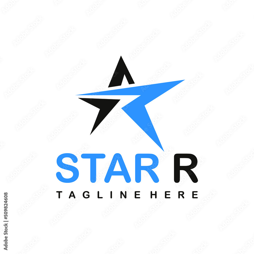 star r logo design creative star r logo design creative