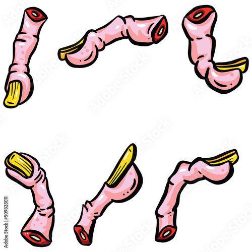 A collection of Cartoon Zombie Severed Finger Cartoon Illustrations