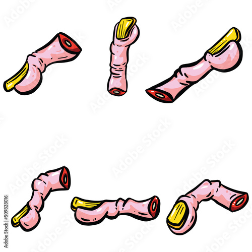 A collection of Cartoon Zombie Severed Finger Cartoon Illustrations