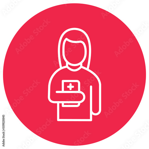 Lady Doctor Vector icon which is suitable for commercial work and easily modify or edit it

