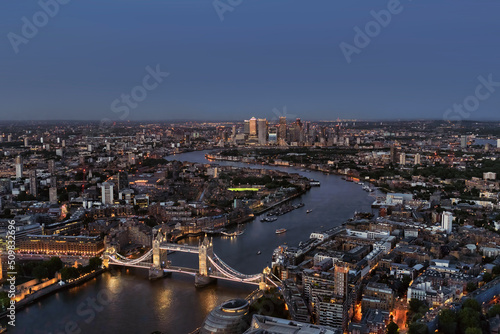 Panoramic view of London-UK taken on May 27, 2022.