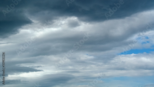 Cloudy background from dark clouds. Dramatic Clouds