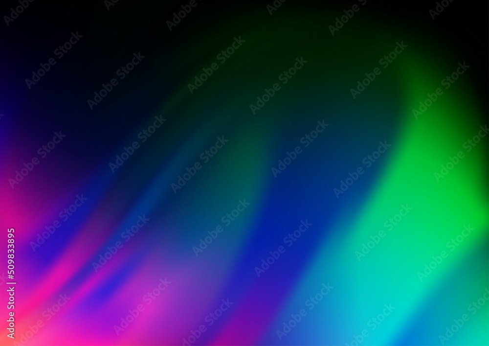 Fototapeta premium Dark Multicolor, Rainbow vector pattern with liquid shapes.