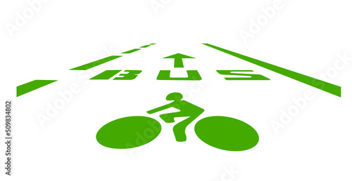piste cyclable et couloir de bus