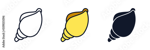 conch icon symbol template for graphic and web design collection logo vector illustration