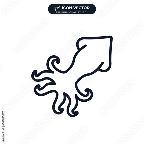 squid icon symbol template for graphic and web design collection logo vector illustration