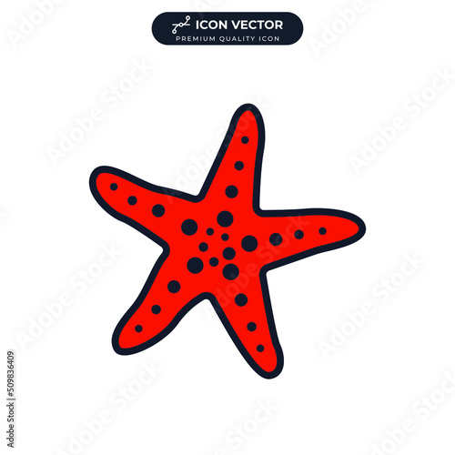 starfish icon symbol template for graphic and web design collection logo vector illustration