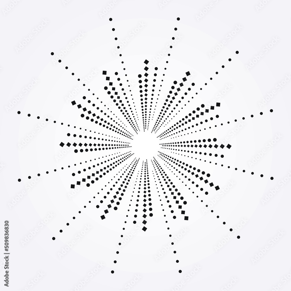 Halftone dots in circle form. Round halftone logo. Vector dotted frame design. Design element. Halftone dots in circle form. Round halftone logo. Vector dotted frame design. Design element.