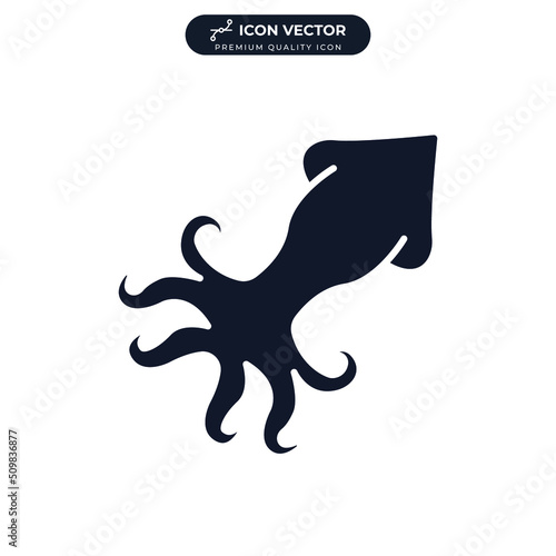 squid icon symbol template for graphic and web design collection logo vector illustration