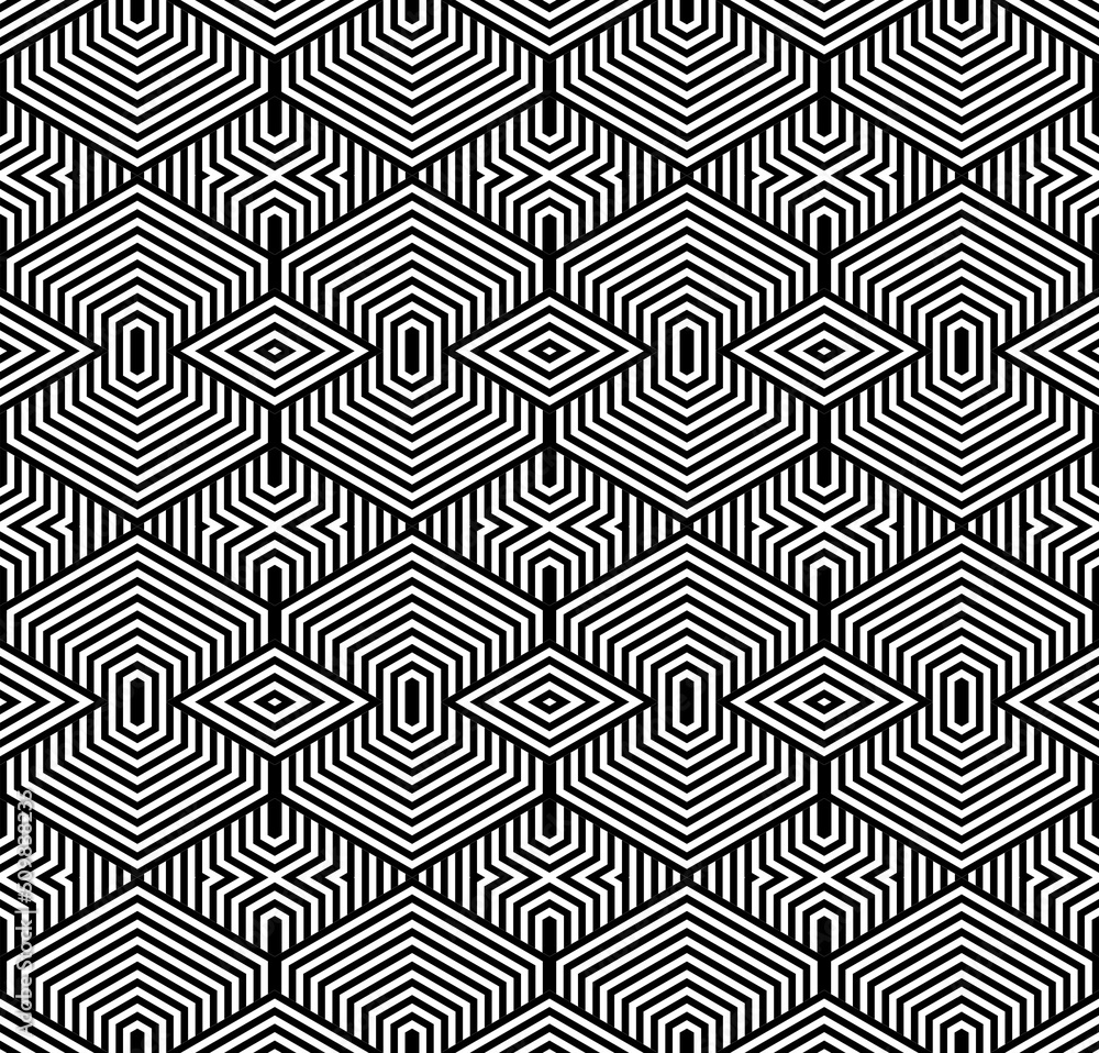 Abstract seamless geometric pattern. Lines texture.