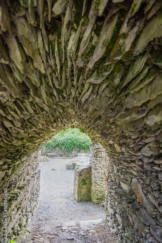 Fototapeta Naklejka Na Ścianę i Meble -  Durchgang in der Old Mellifont Abbey, Irland