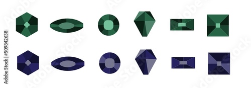 malachite gemstone and purple crystals logo for business