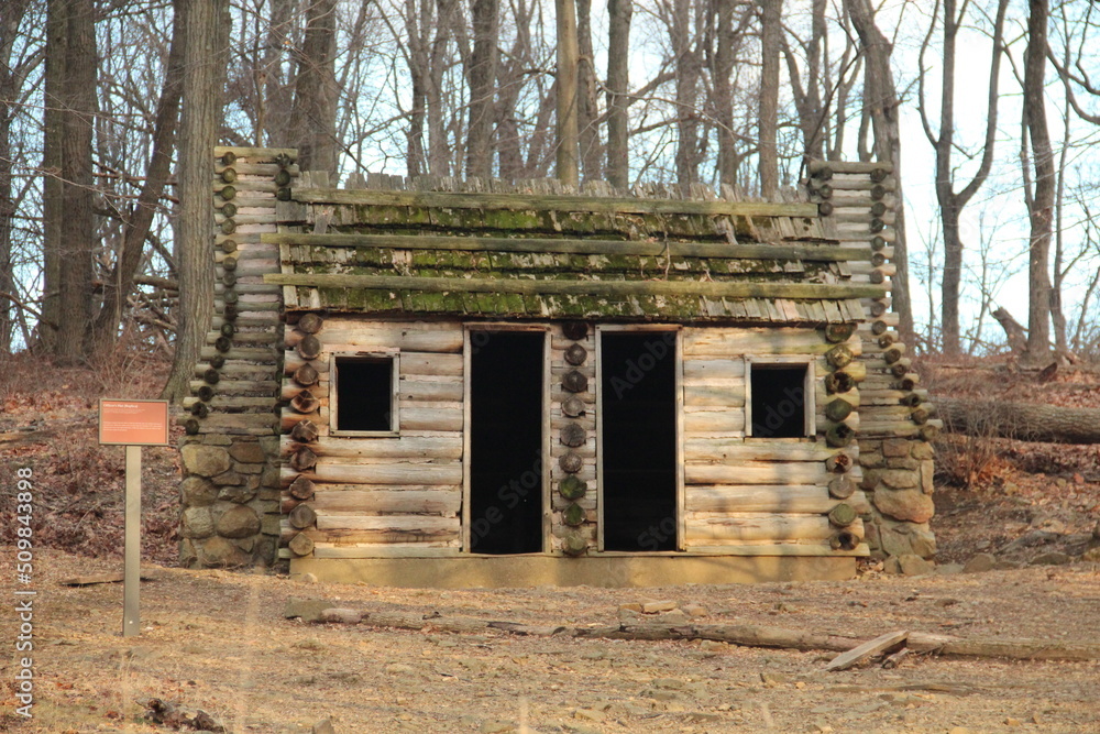 Log cabin, Jockey Hollow, Morristown, New Jersey Log cabin, Jockey Hollow, Morristown, New Jersey