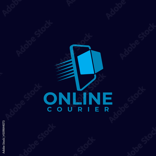 Online courier or expedition logo design