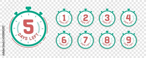 Sign of the number of days remaining