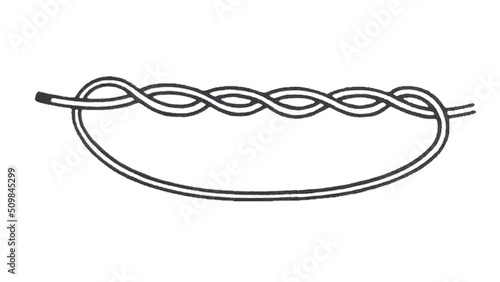 Laçada dobrada step 1 