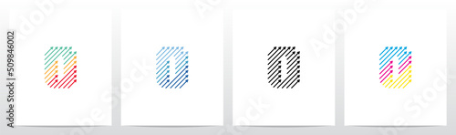 Diagonal Arrow Up Lines Letter Logo Design O