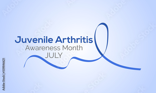 Juvenile Arthritis awareness month is observed every year in July. vector banner, poster, card, background design, it is usually an autoimmune disorder, observed each year during July photo