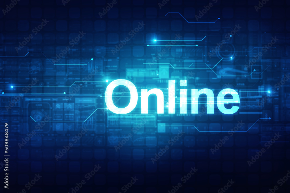 2d online media technology concept
2d online media technology concept