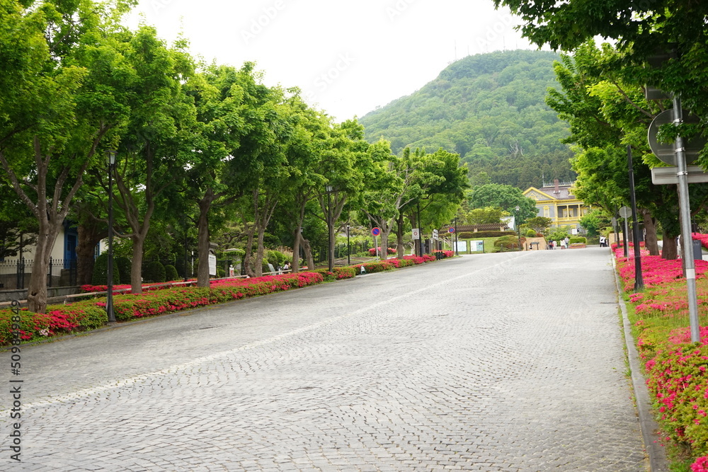 Motoi-zaka Slope in Hakodate, Hokkaido, Japan - 日本 北海道 函館 基坂	